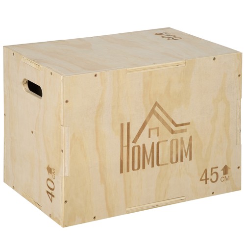 Homcom wooden plyo - homcom, box