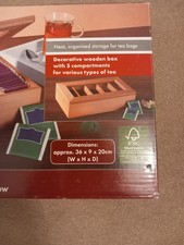 Large Wooden Tea Box with 5