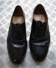 Service DMS Shoes British Military Black Leather Uniform Dress With Toe Cap UK 9