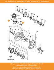 YAMAHA Circlip, 93450-19095 OEM VMAX FZR1000 FJR1300 XT350 TT250 GTS1000 YZF750R