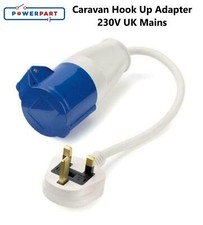 UK Mains Adaptor Cable 13a to 16a Fly Lead for Hook Up/Camping/Caravan/Generator