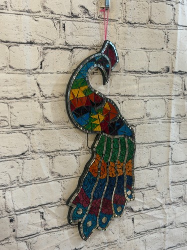 Rainbow mulitcoloured peacock - rainbow,