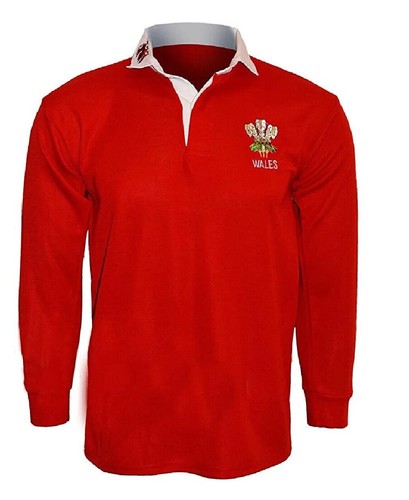 Wales rugby shirt red retro - wales,