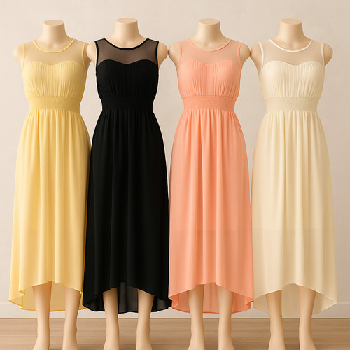 Chiffon pleated evening - pleated, dress