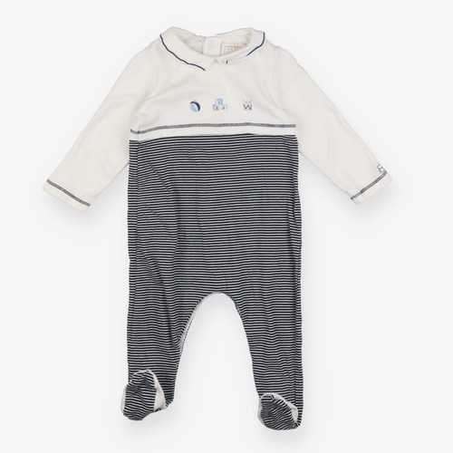 Emile rose sleepsuit navy - emile,