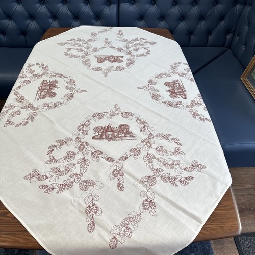 Vintage tablecloth oast house - vintage,