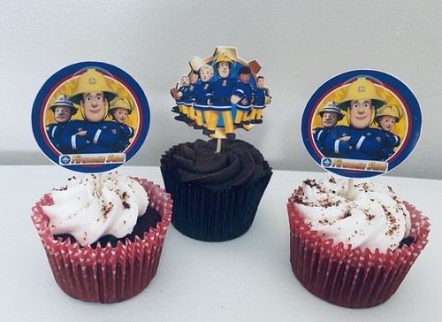 Fireman sam character cupcake - fireman,