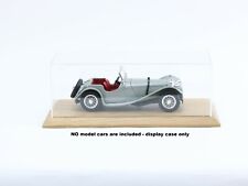 1:18 CAR MODEL Display Case solid OAK base.  Hand Made in Britain by BoxMint
