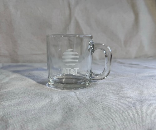 Clear glass coffee cup - at&t,