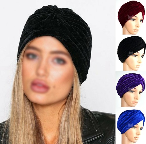 New velvet turban stretchy - velvet,