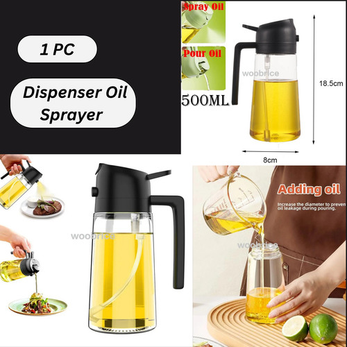 Oil spray bottle - 2-in-1,