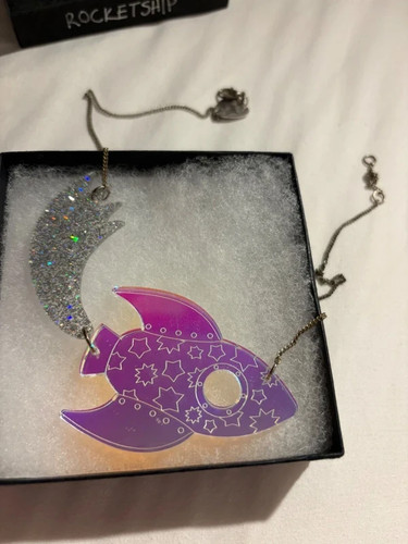 Galaxy starship necklace - galaxy,