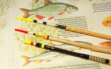 TRIO OF UNIQUE  OLD - SCHOOL LANCASHIRE REED  HYBRID FLOATS