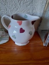 Emma Bridgewater Half Pint Jug  Pink  and Green  Hearts  pattern  Spongeware