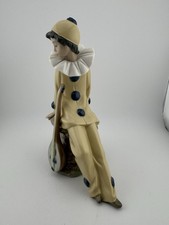 NAO by Lladro Pierrot Clown with Mandolin Figurine 1418 1987 11” Spain