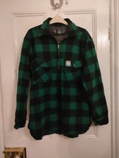 Genuine Vintage New Zealand Swanndri Wool Pullover Ranger Shirt, Green Black Med