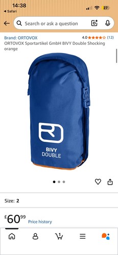 Ortovox double bivvy - double, bag