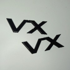 2x VX Black Glossy Plastic