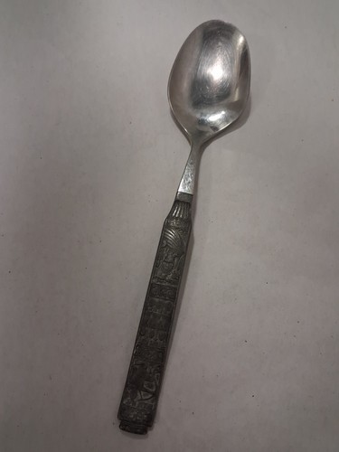 Vintage norwegian pewter spoon - pewter,