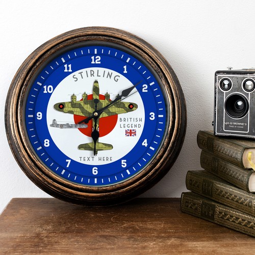Stirling clock personalised - clock,