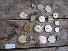 Antique Job Lot Watchmakers Pocket Watch & Watch Movements Spares Repair Lot 20