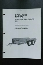New Holland Manure Spreader 791 Operator's Manual Issue 3-86