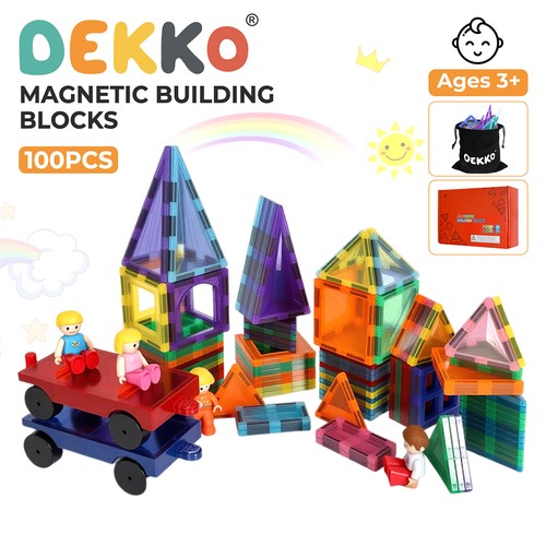 Dekko 100pcs magnetic tiles - dekko,