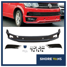 VW T6 FRONT SPOILER Sportline Front Bumper Splitter PU Plastic