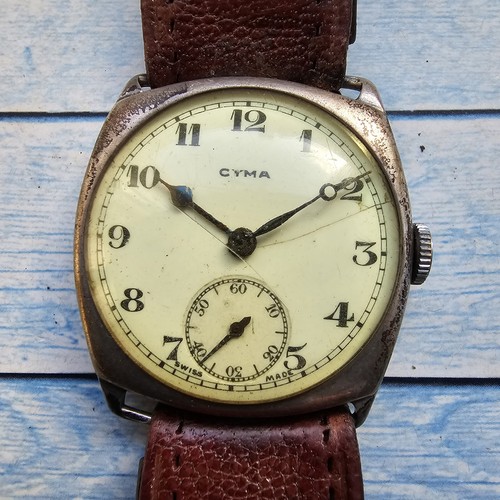 Vintage silver cyma cushion - vintage,