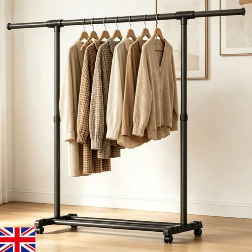Single rod metal garment - rod,