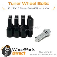 Wheel Bolts (12) Tuner Black