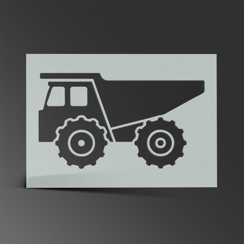 Dump truck stencil jcb - dump,