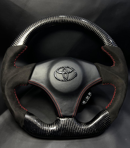 Carbon fiber steering wheel - carbon,
