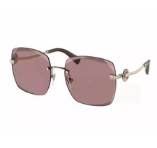 BVLGARI New Genuine Sunglasses Women 6173-B Pink Gold/Violet Lens