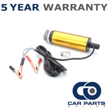 12V FUEL WATER DIESEL TRANSFER PUMP/FILTER SUBMERSIBLE PORTABLE CLIP ON BATTERY