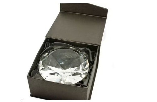 Diamond glass paperweight - diamond,