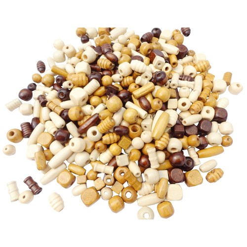 Wooden beads mixed shapes - beads,