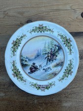 Aynsley Fine Bone China Christmas Plate 1985 Snowballing Collectors VGC