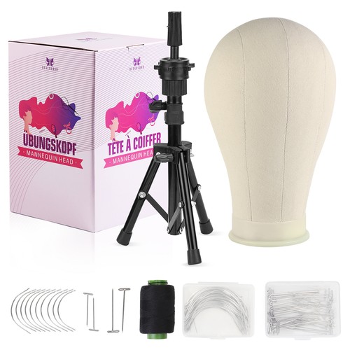 Canvas block head wig - 22'',