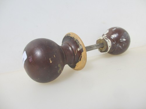 Antique wooden door knobs - door,