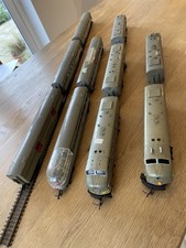 Triang R55/57/58 Transcontinental silver, powered/dummy unit, coaches, baggage 