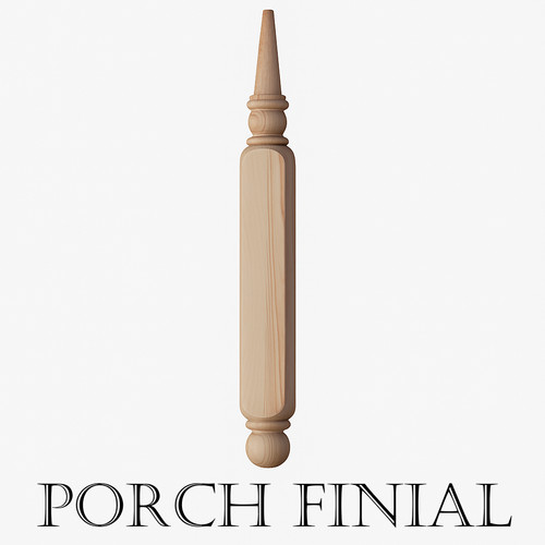 Porch finial for porches - for,