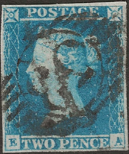 1849 two penny blue - qv,