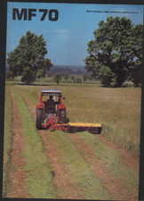 1975 Massey Ferguson "MF 70" Rotary Drum Mower Brochure Leaflet