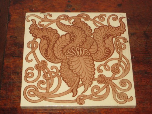 Pilkington tile circ 1900s - tile,