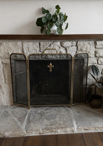 Vintage brass and - black, mesh