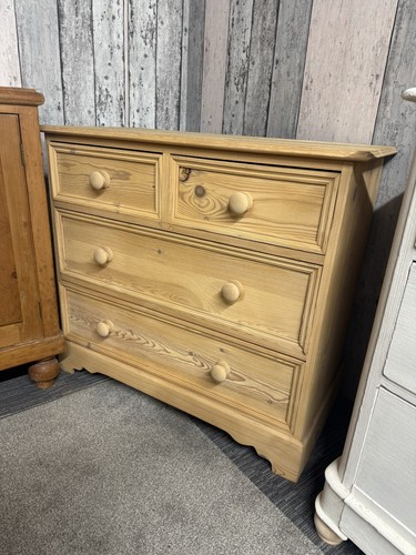 Stripped pine chest - chest, drawers