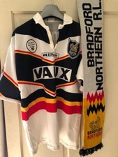 Bradford Northern Retro Vintage XIII 1992/93 Jersey + Rare Scarf