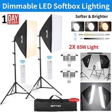 2X LED Softbox Lighting Kit