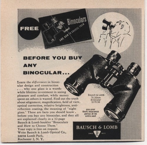 1955 bausch lomb - &,
